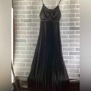 WHBM black pleated tank dress size 12